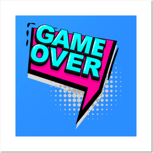 Game Over Retrowave Posters and Art